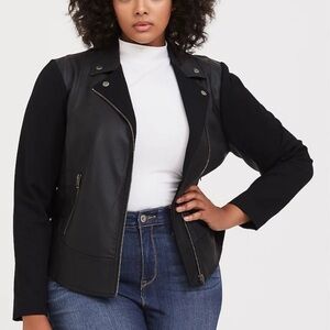 Black Faux Leather Moto Jacket - Women's torrid